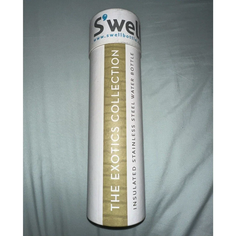 S’well Exotics Collection Stainless Steel Water Bottle - Blanc Crocodile 17 oz